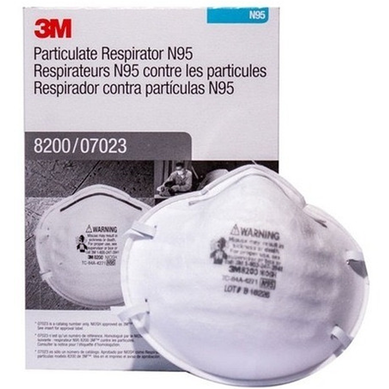 3m Respirador 8200 N95 20 Piezas Mascarilla Cubrebocas 3