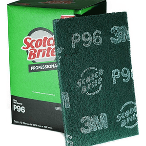 3m Fibra Verde P96 Scotch-brite Caja 12 Piezas Uso General 22.9 X 15.2 Cm