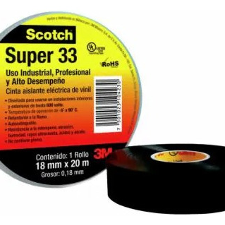 3m Super 33 Cinta Scotch 33 1.8 Cm X 20 Mts 2