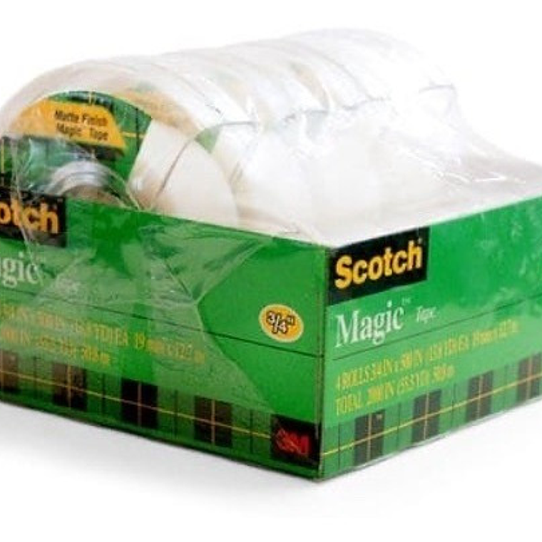Cinta Magica Scotch 3m 810 De 1.9 Cm X 12.7 Mts 4 Pack 1