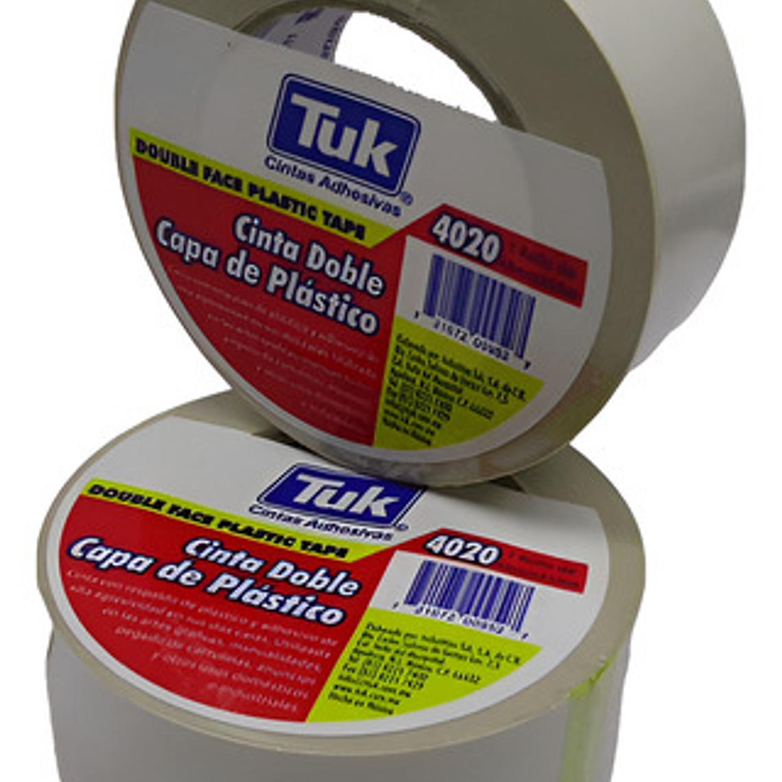 Cinta Doble Capa De Poliester Tuk 422006 4020 48mmx50m 1pza Blanco 1
