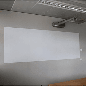 Pizarron Blanco Mate En Vinil 3m Pwf-500 De 1.22 X 3 Mts