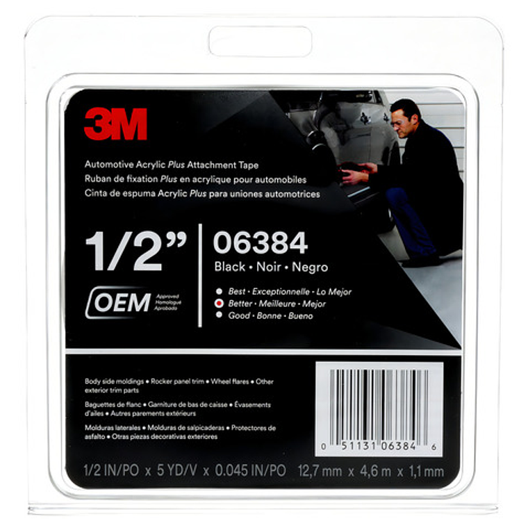 Cinta Pega Molduras 3m 6384 De 1.2cm X 4.5 Mts 4