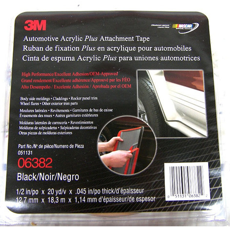 Cinta Pega Molduras 3m 6382 De 1.2cm X 18 Mts 3