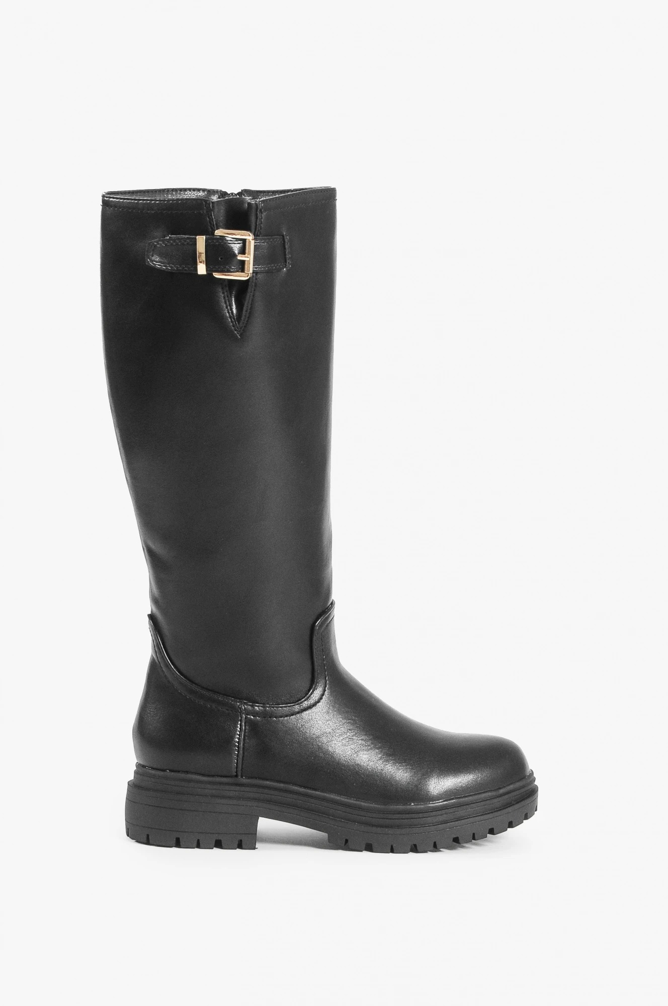 Bota de montar con hebilla - negro 1