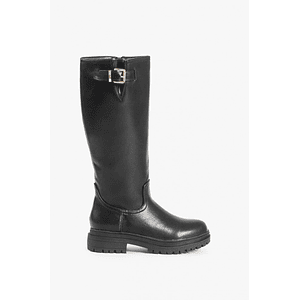 Bota de montar con hebilla - negro