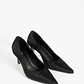 Stiletto Amelia de cuero pelo - negro - Miniatura 4