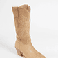 Bota de suede con pespuntes - beige - Miniatura 2