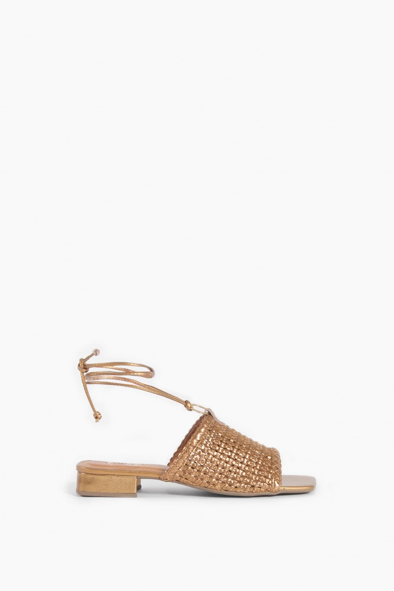 Sandalia metalizada con tiras - cobre 1
