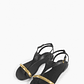 Sandalia plana con detalle metálico - negro - Miniatura 2