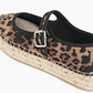 Ballerina animal print con suela de yute - negro - Miniatura 3