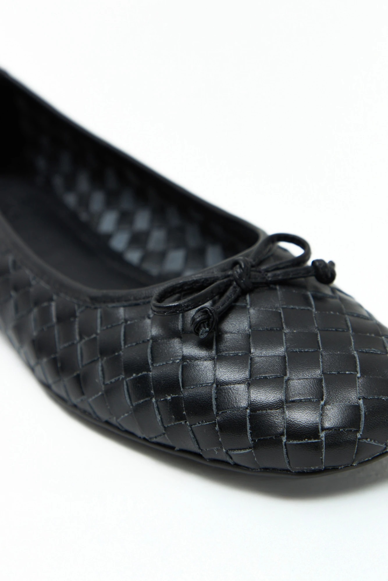 Ballerina Cassia de cuero texturada - negro 5