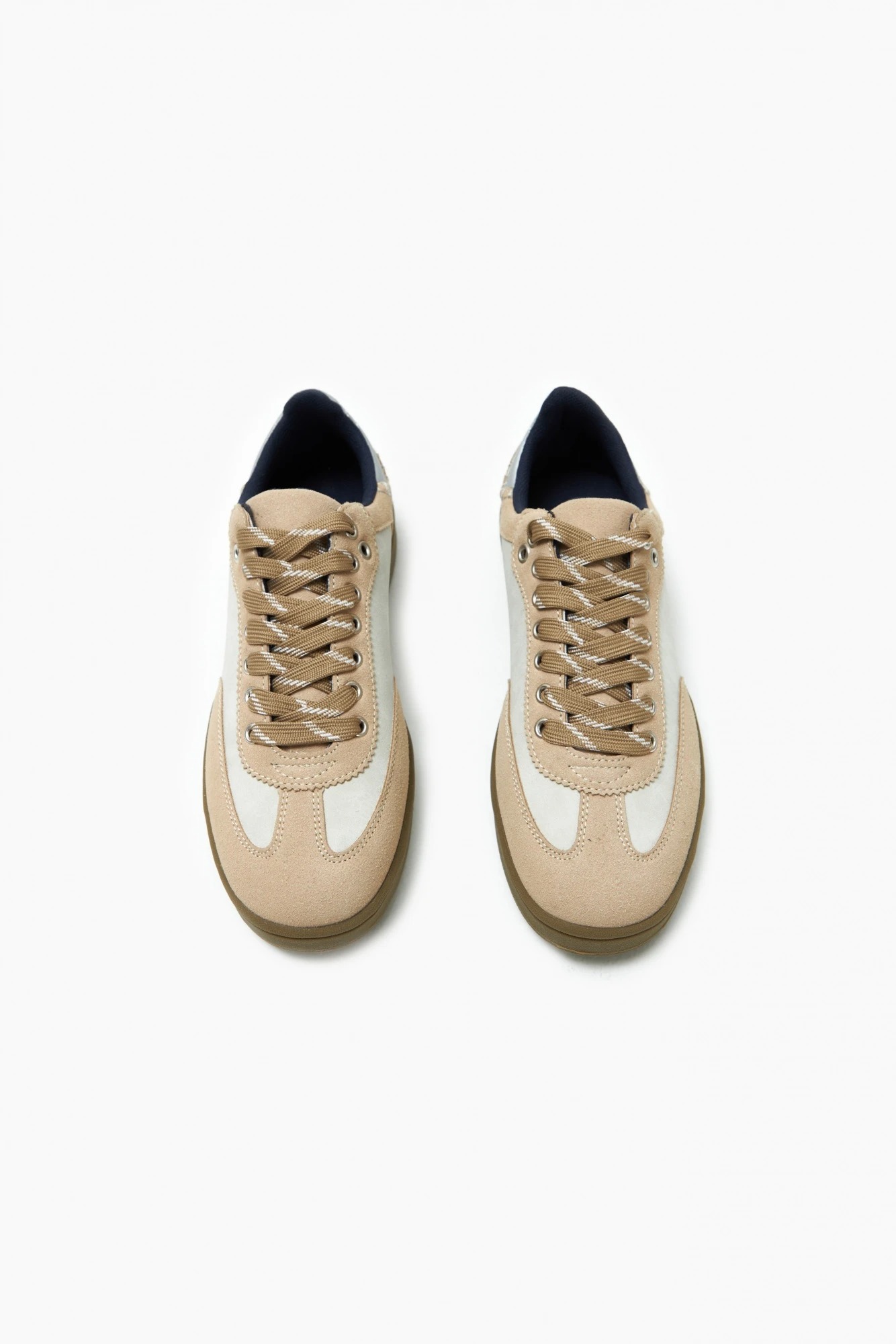 Zapatilla combinada - beige 5