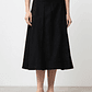 Falda cruzada de lino - negro - Miniatura 2