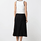 Falda cruzada de lino - negro - Miniatura 4