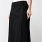 Falda cruzada de lino - negro - Miniatura 6