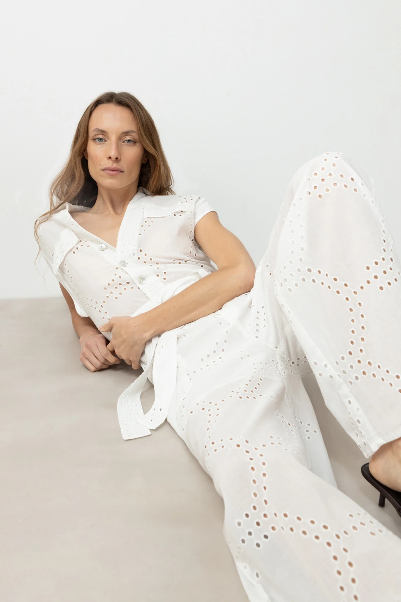 Mono broderie - blanco 1