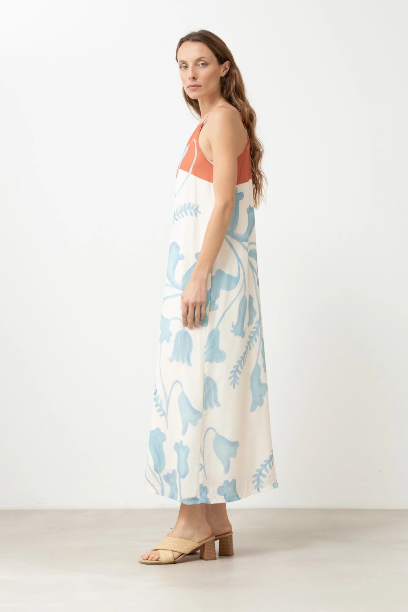 Vestido estampa jacaranda - durazno 3