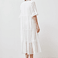 Maxi vestido broderie - blanco - Miniatura 2