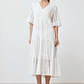Maxi vestido broderie - blanco - Miniatura 1
