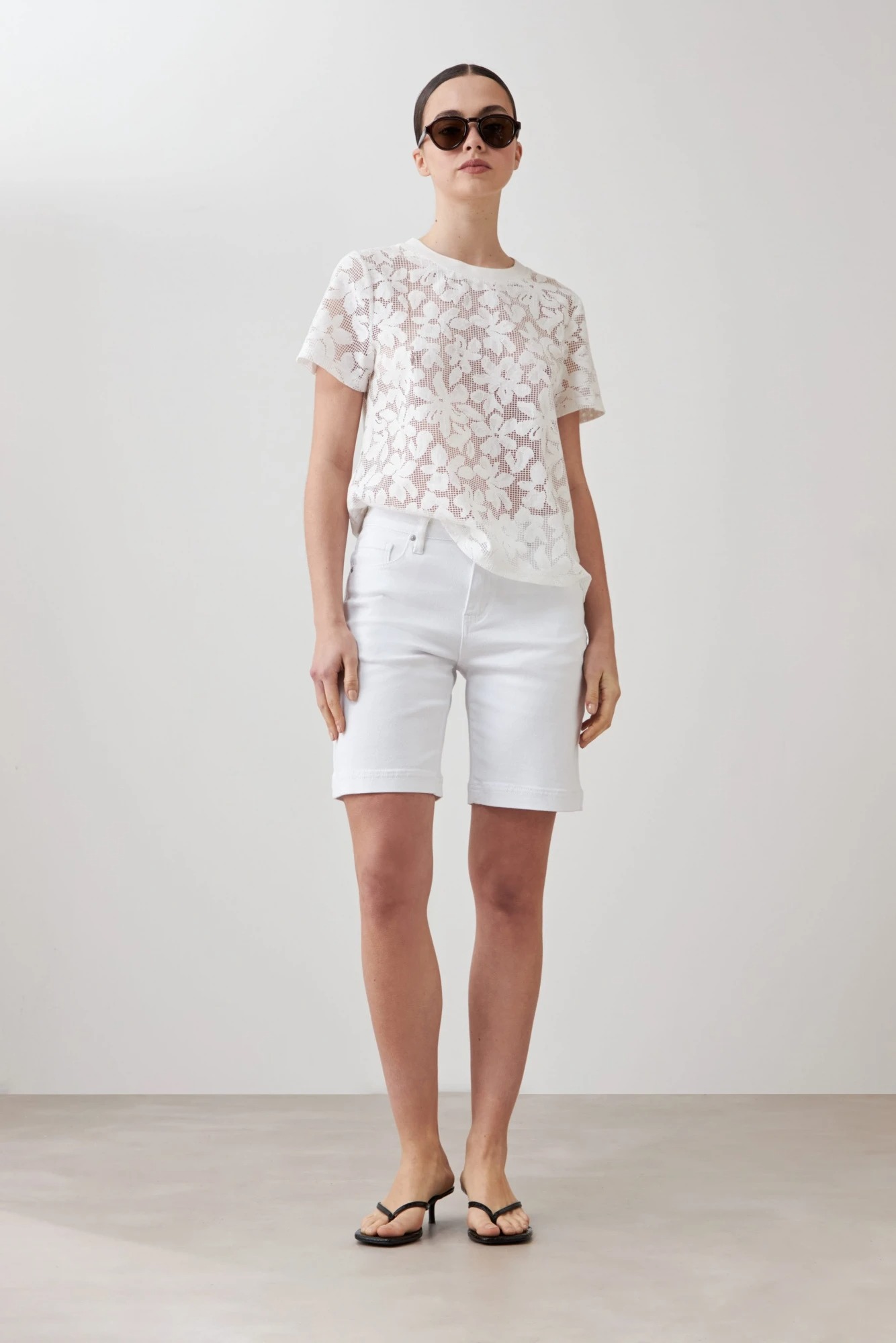 Blusa encaje - blanco 1