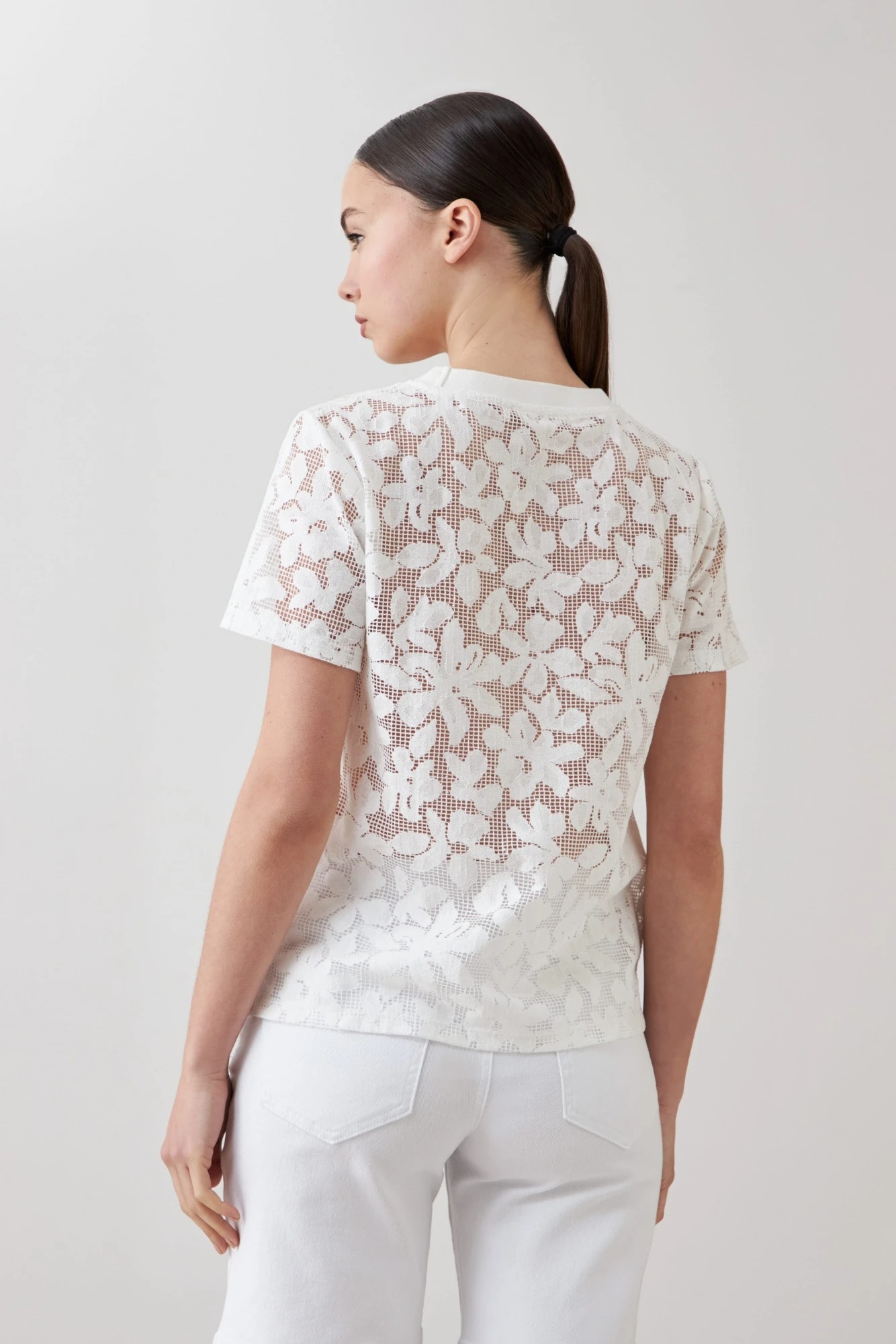 Blusa encaje - blanco 3