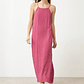Maxi vestido con alforzas - fucsia - Miniatura 3