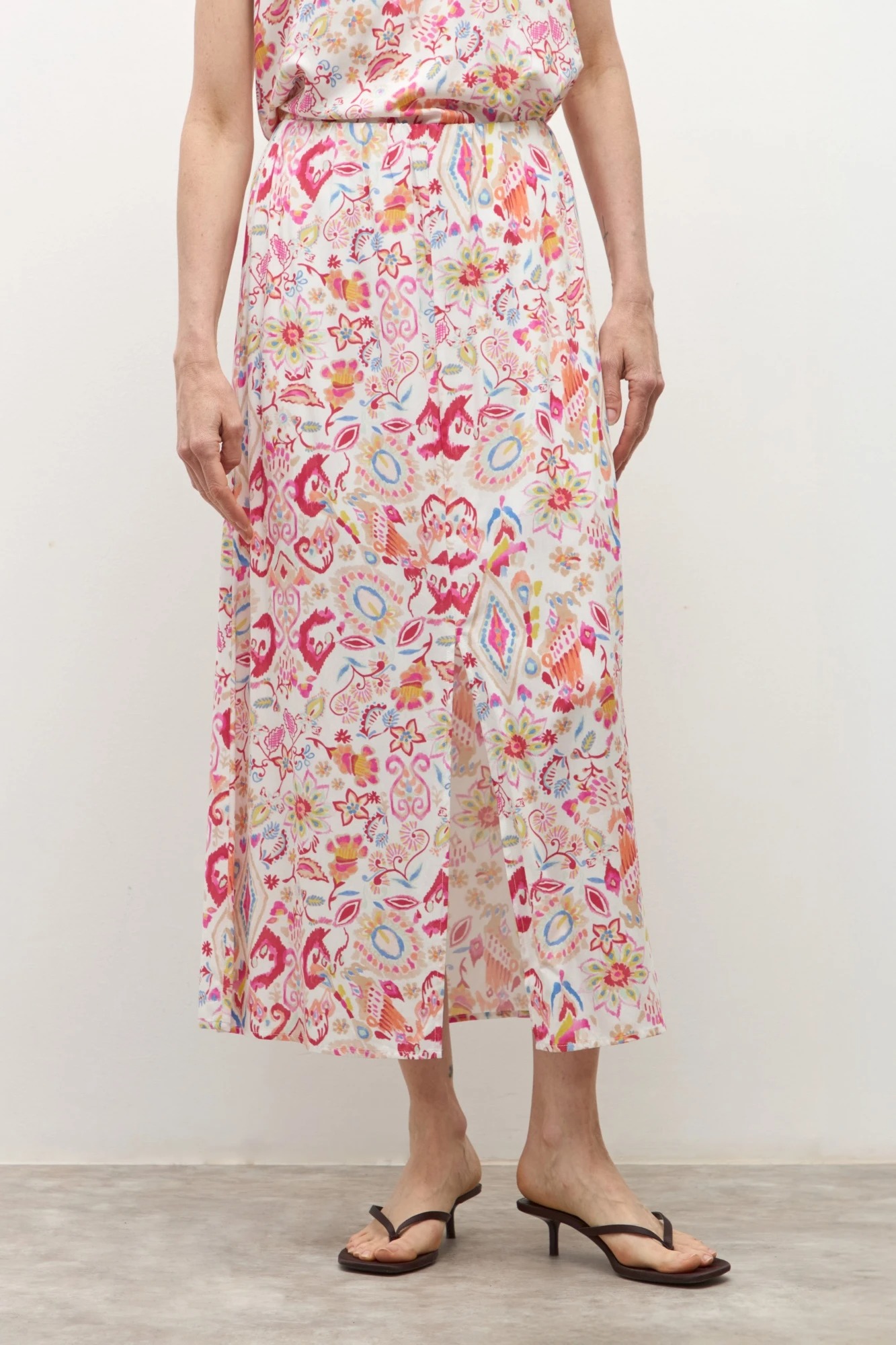 Falda estampada paisley - rojo 3