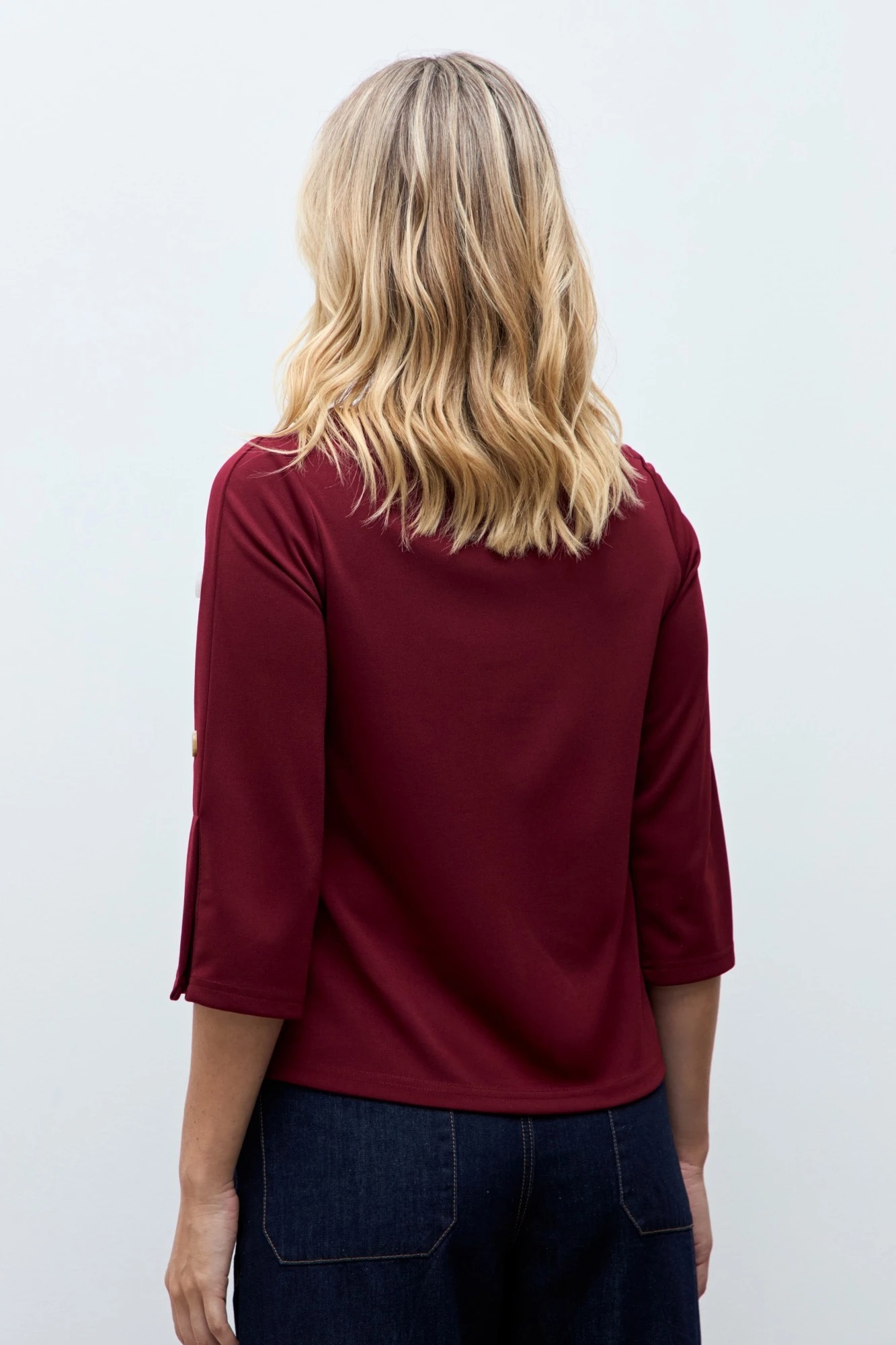 Sweatshirt con botones - bordo 3