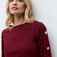 Sweatshirt con botones - bordo - Miniatura 4