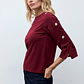 Sweatshirt con botones - bordo - Miniatura 5