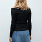Blusa escote bardot - negro - Miniatura 2