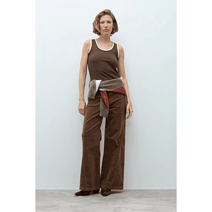 Musculosa superpuesta - chocolate