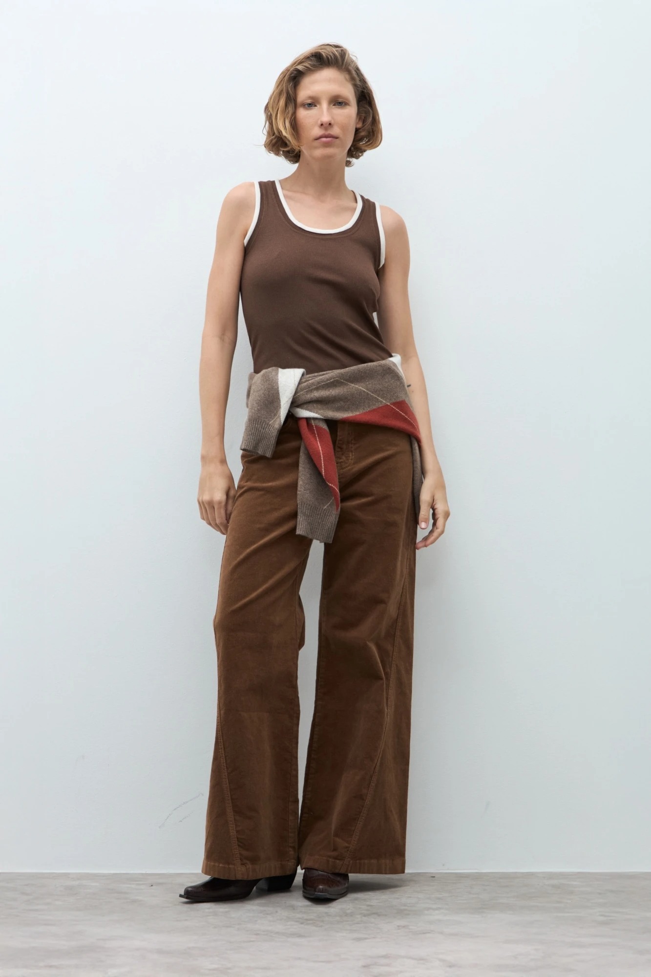 Musculosa superpuesta - chocolate 4