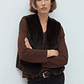 Chaleco con piel reversible - chocolate - Miniatura 6