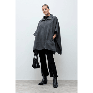 Capa con detalle capitoneado - gris melange