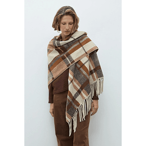 Ruana a cuadros - lacre