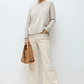 Sweater Porto cashmere blend - beige melange - Miniatura 1