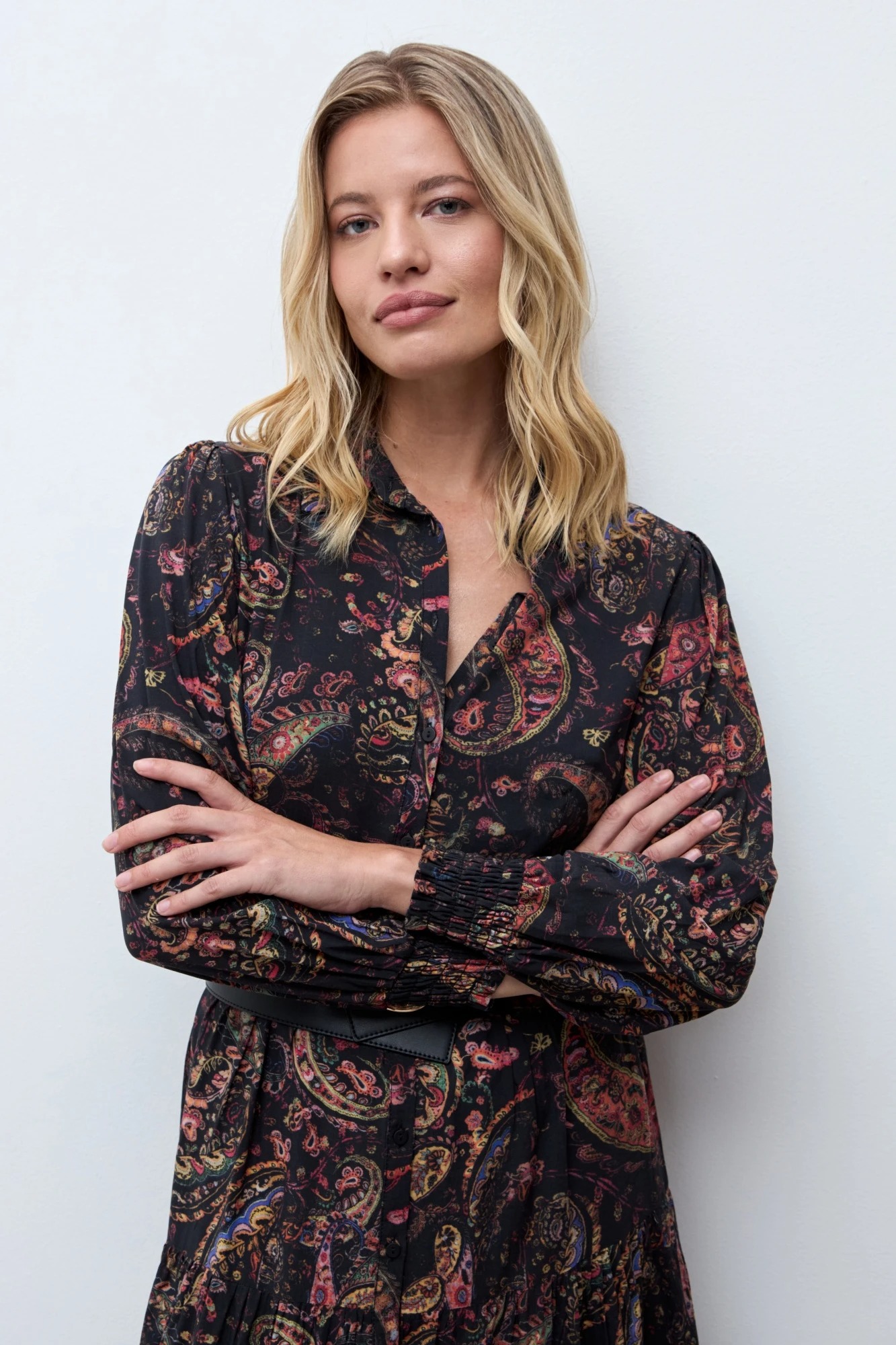 Vestido estampado boho - negro 3