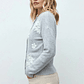Cardigan bordado floral - gris melange - Miniatura 4