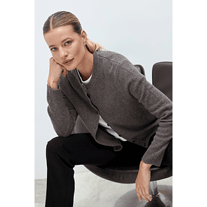 Cardigan Capri cashmere blend - chocolate melange