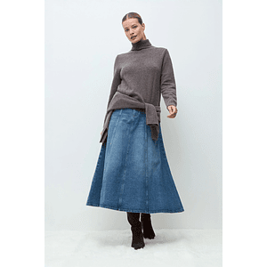 Polera Monaco cashmere blend - chocolate melange