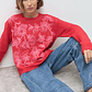 Sweater bordado floral - rojo - Miniatura 1