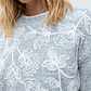 Sweater bordado floral - gris melange - Miniatura 4