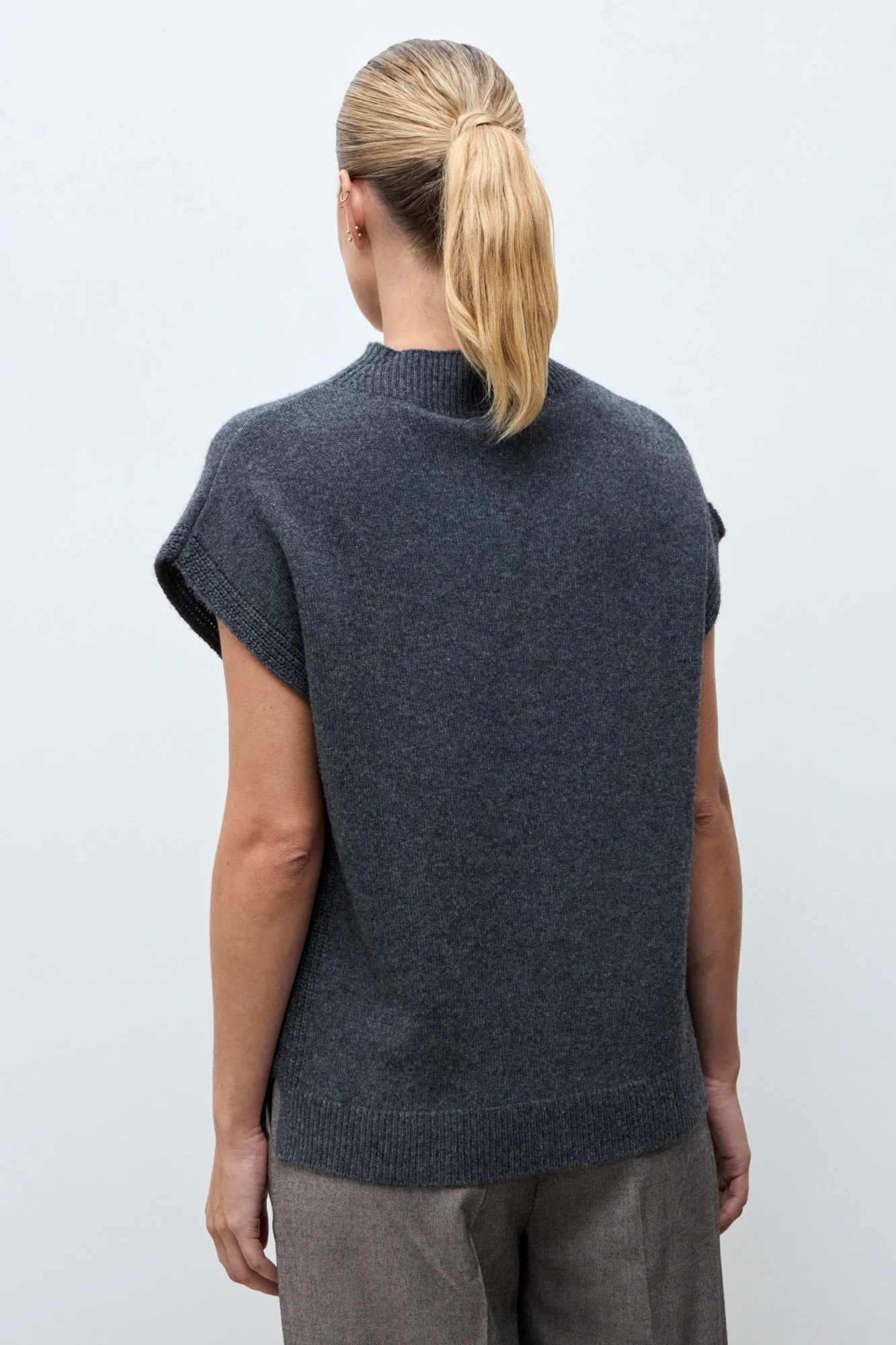 Chaleco Oslo cashmere blend - gris melange 2
