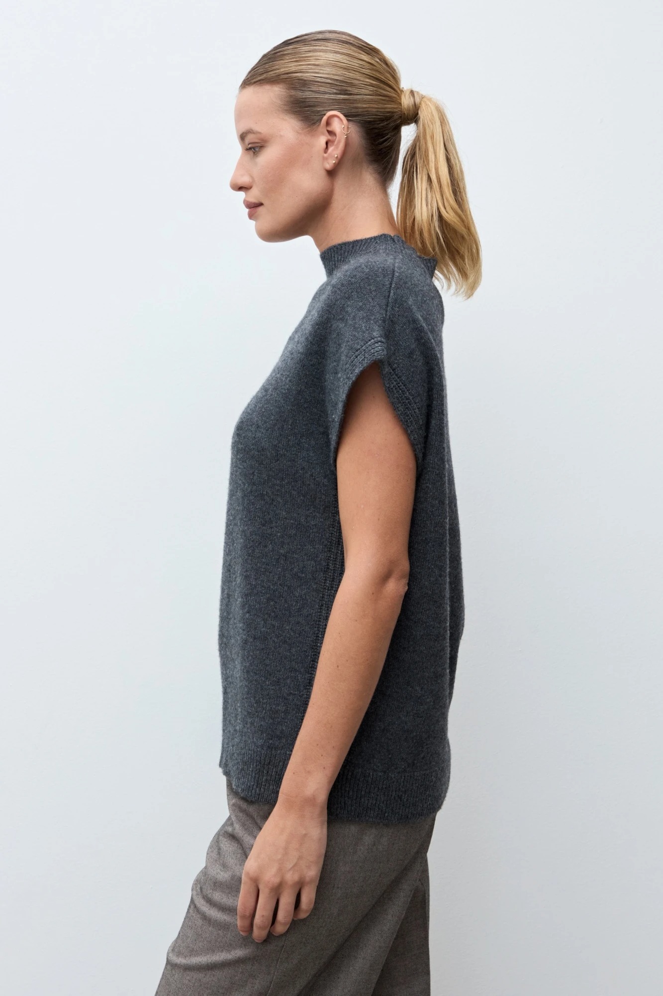 Chaleco Oslo cashmere blend - gris melange 3