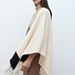 Ruana color block con flecos - crudo - Miniatura 2