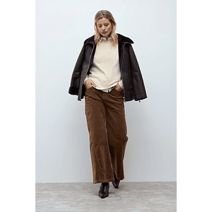 Remera texturada - ocre melange