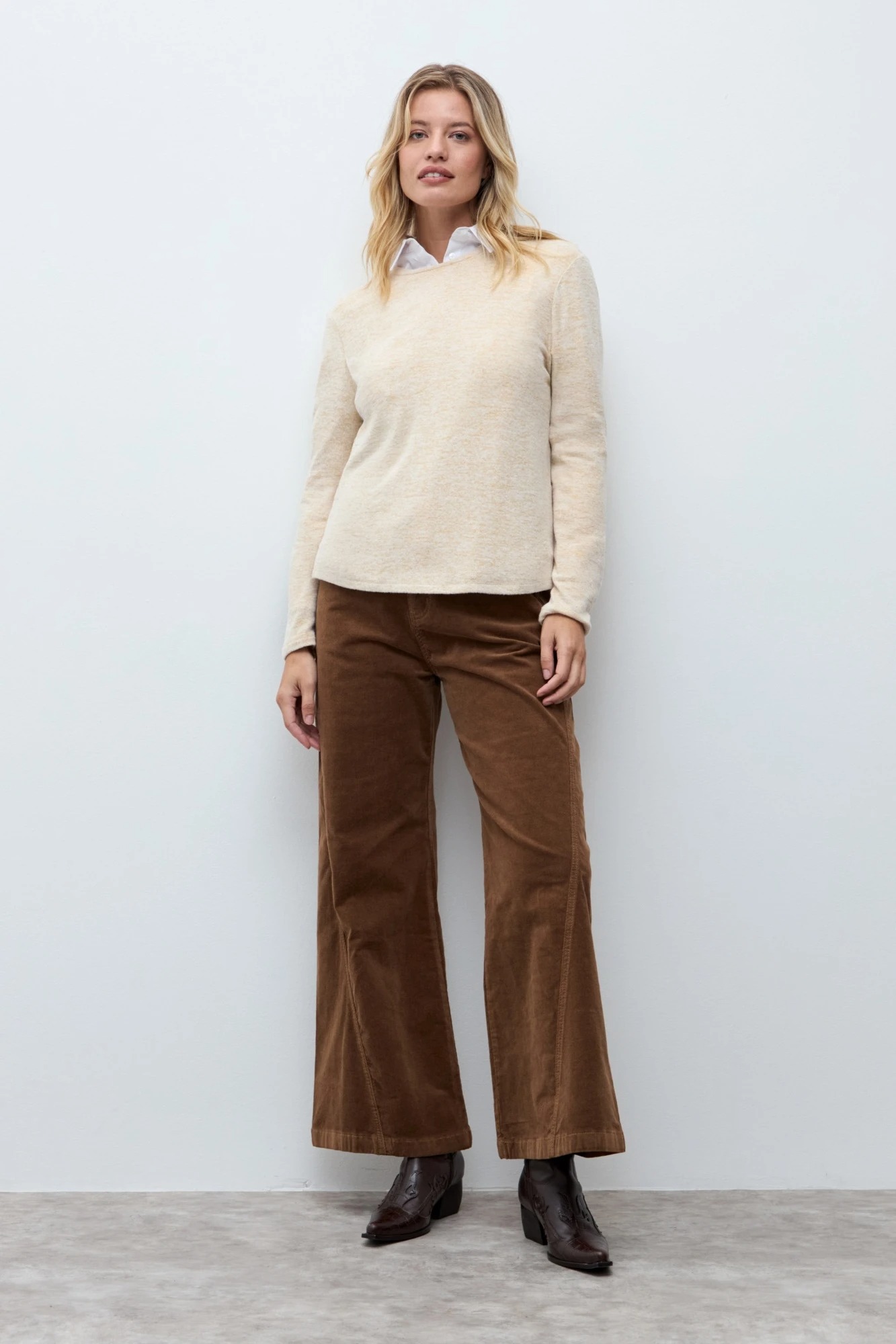 Remera texturada - ocre melange 5