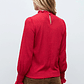 Blusa romántica puño punto smock - rojo - Miniatura 5